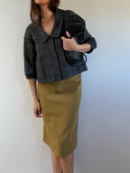 80s Wool Green Skirt