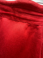 Red Linen Pencil Skirt