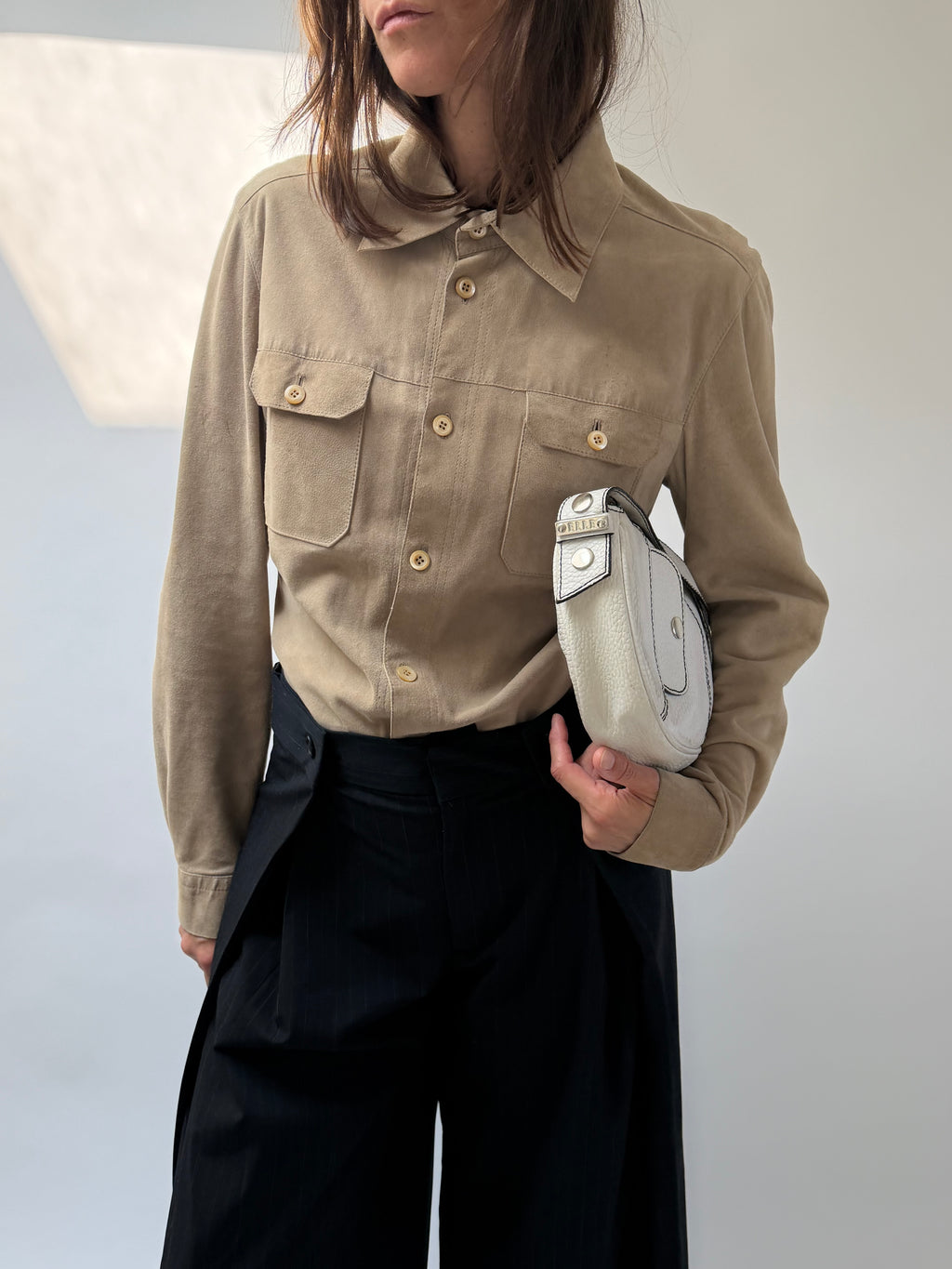 Prada Suede Leather Shirt