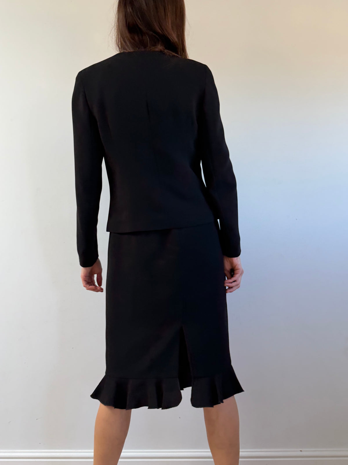 Vintage Black Skirt Suit