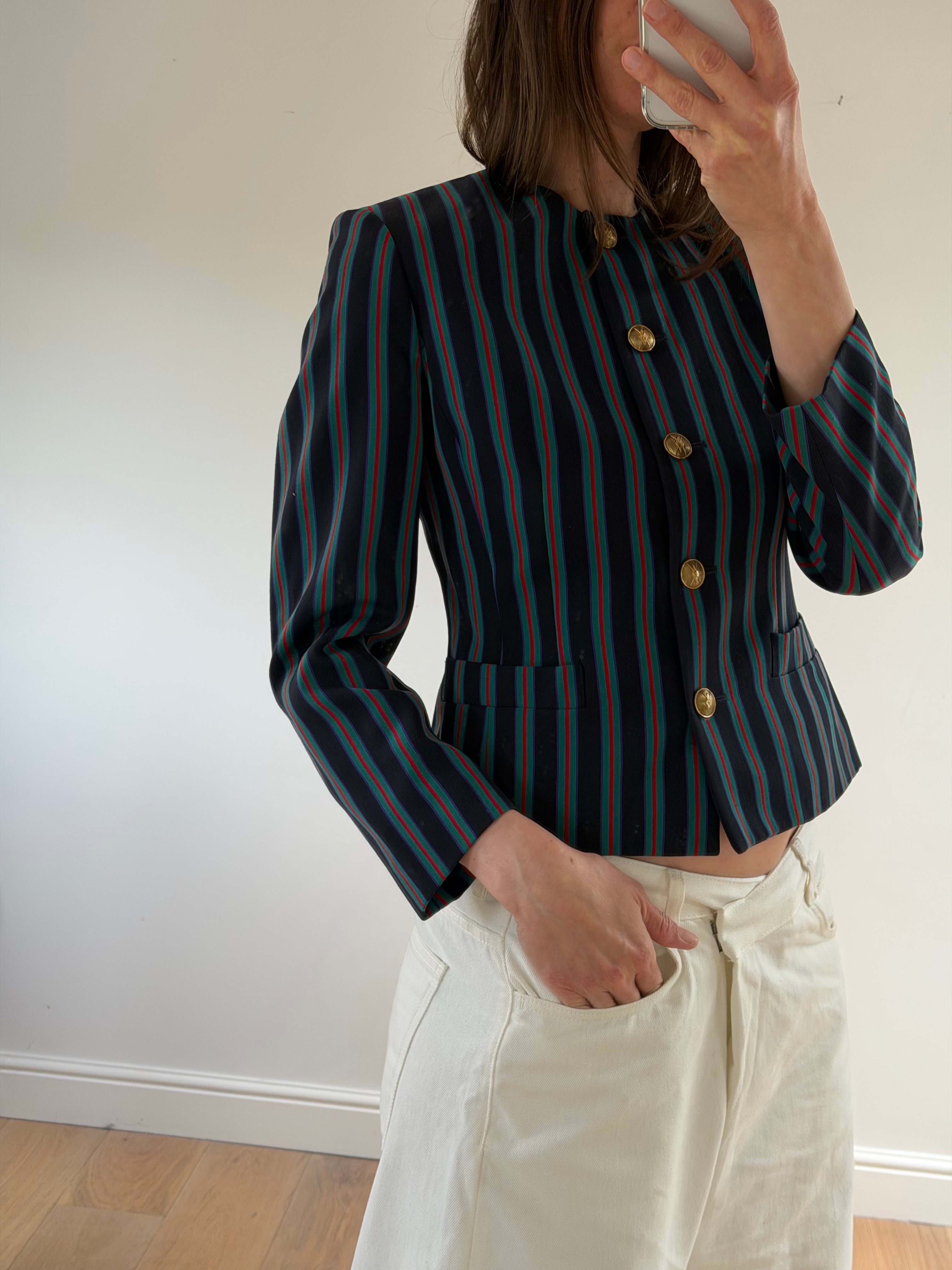 Wool Striped Blazer