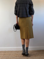 80s Wool Green Skirt