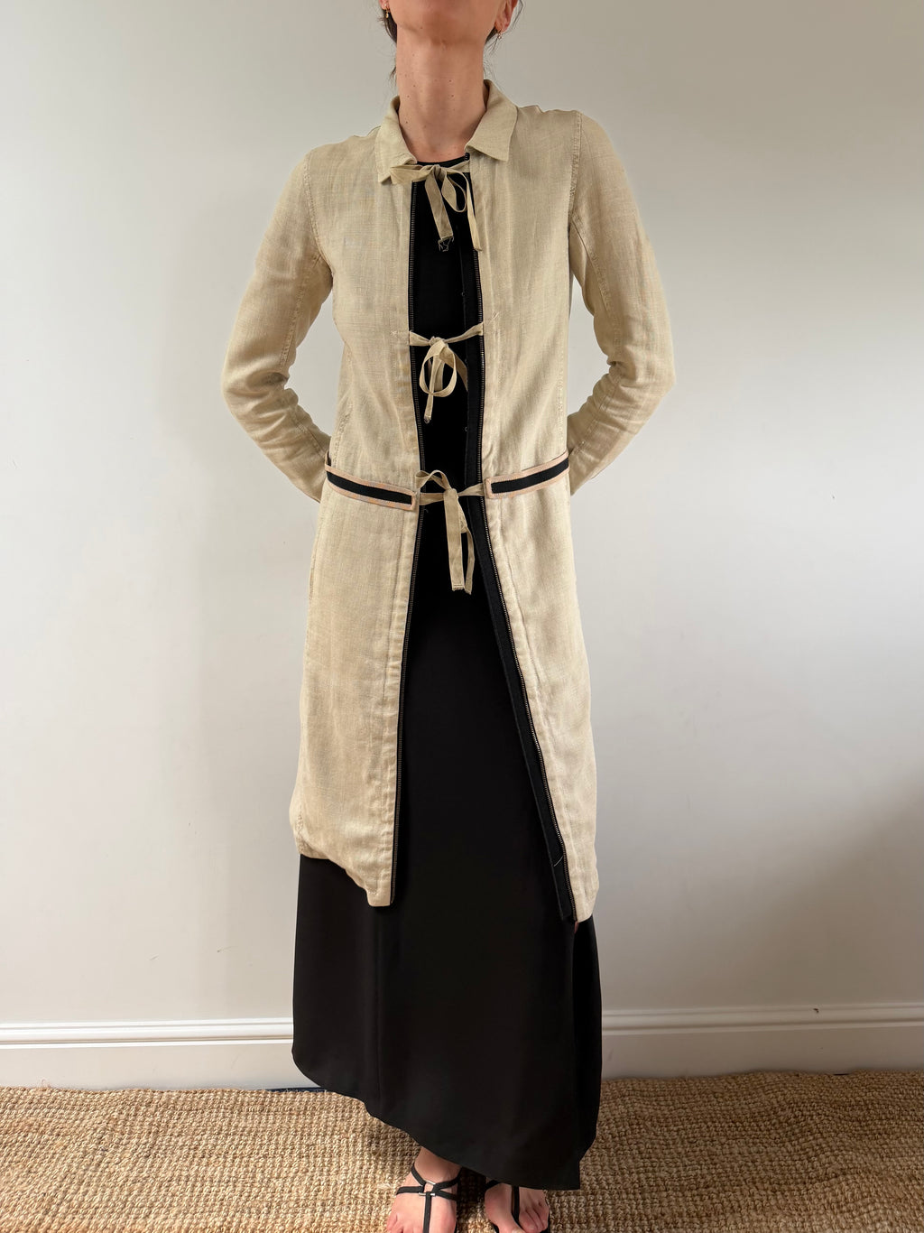 Prada Linen Long Jacket
