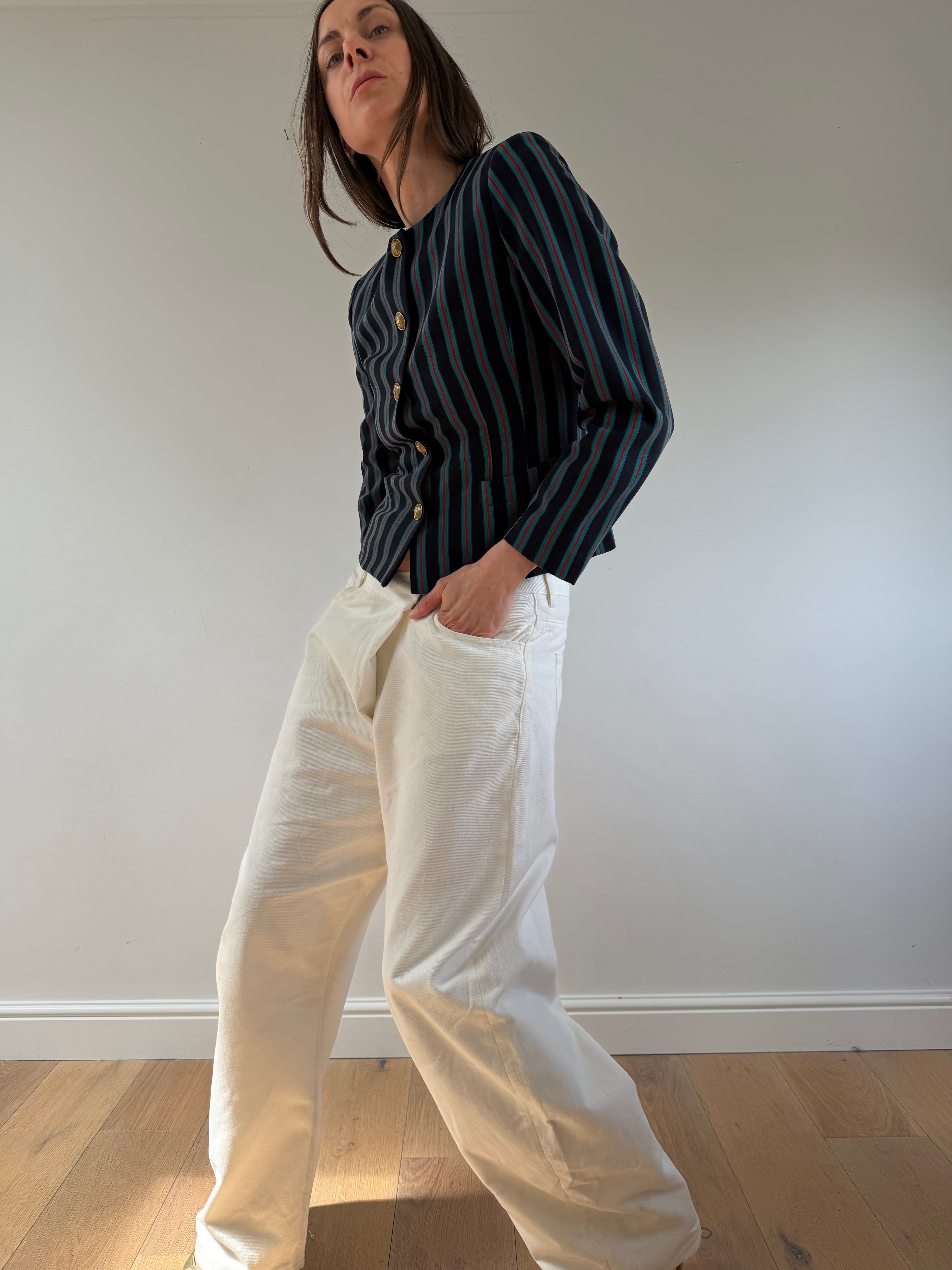 Wool Striped Blazer