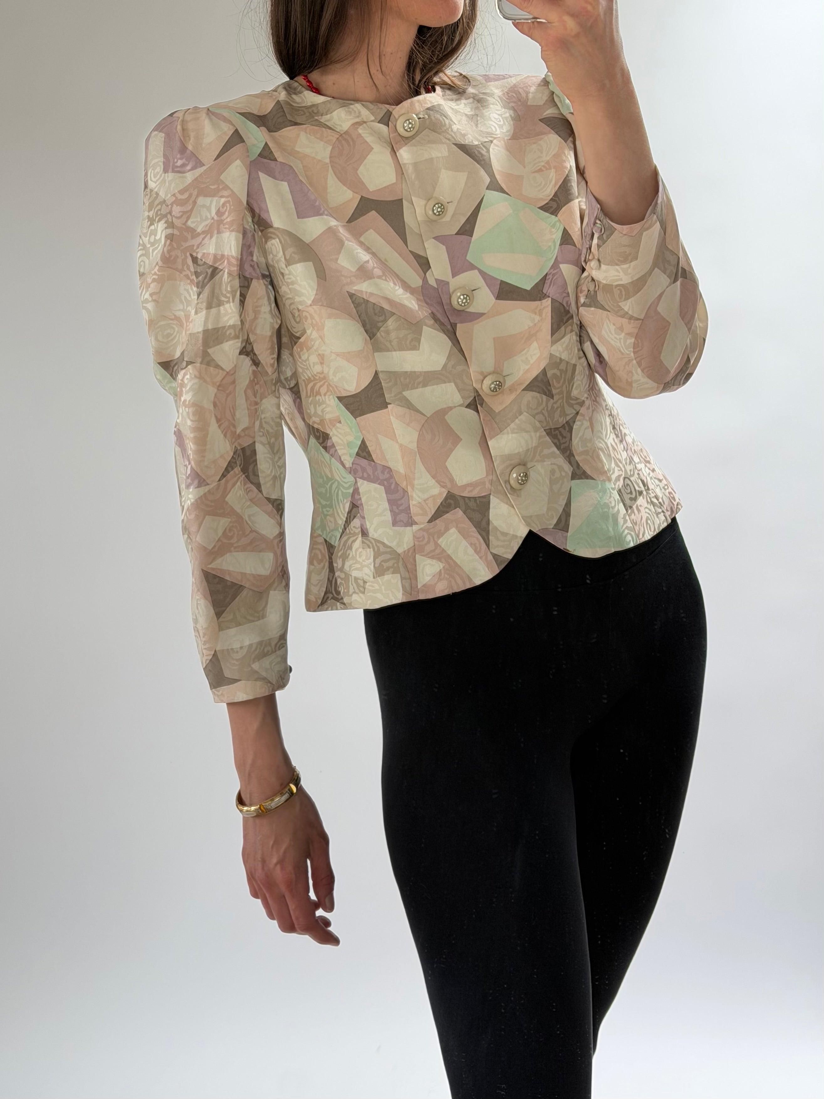 Vintage 80s Silk Blazer
