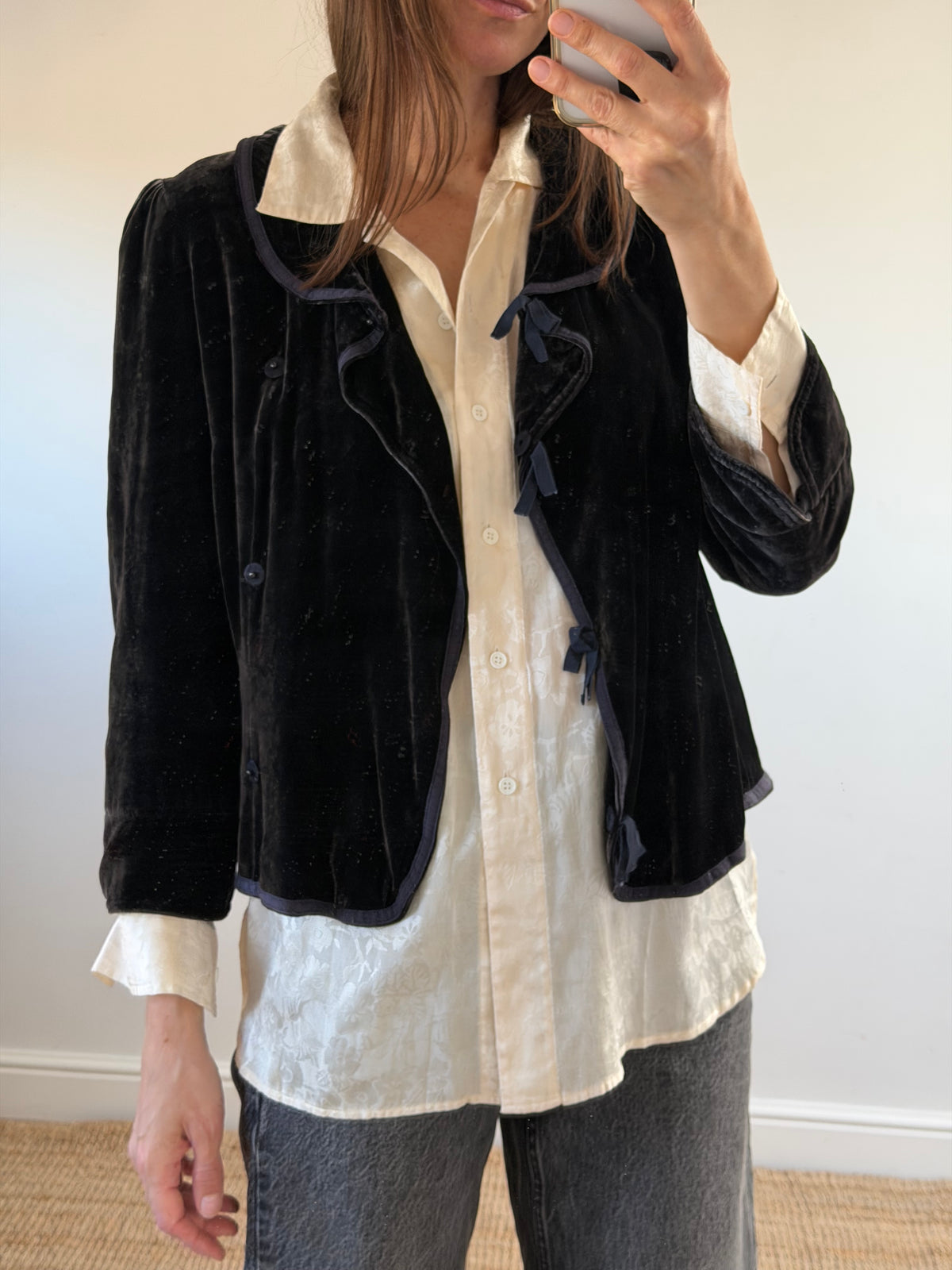 Jigsaw Silk Velvet Jacket