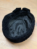 1940s Hat Black Velvet
