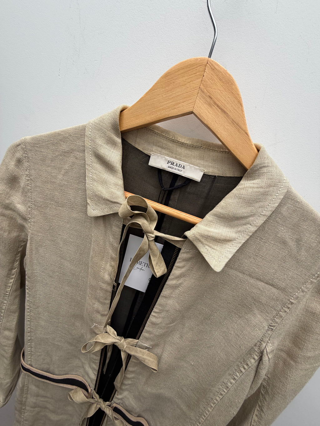 Prada Linen Long Jacket