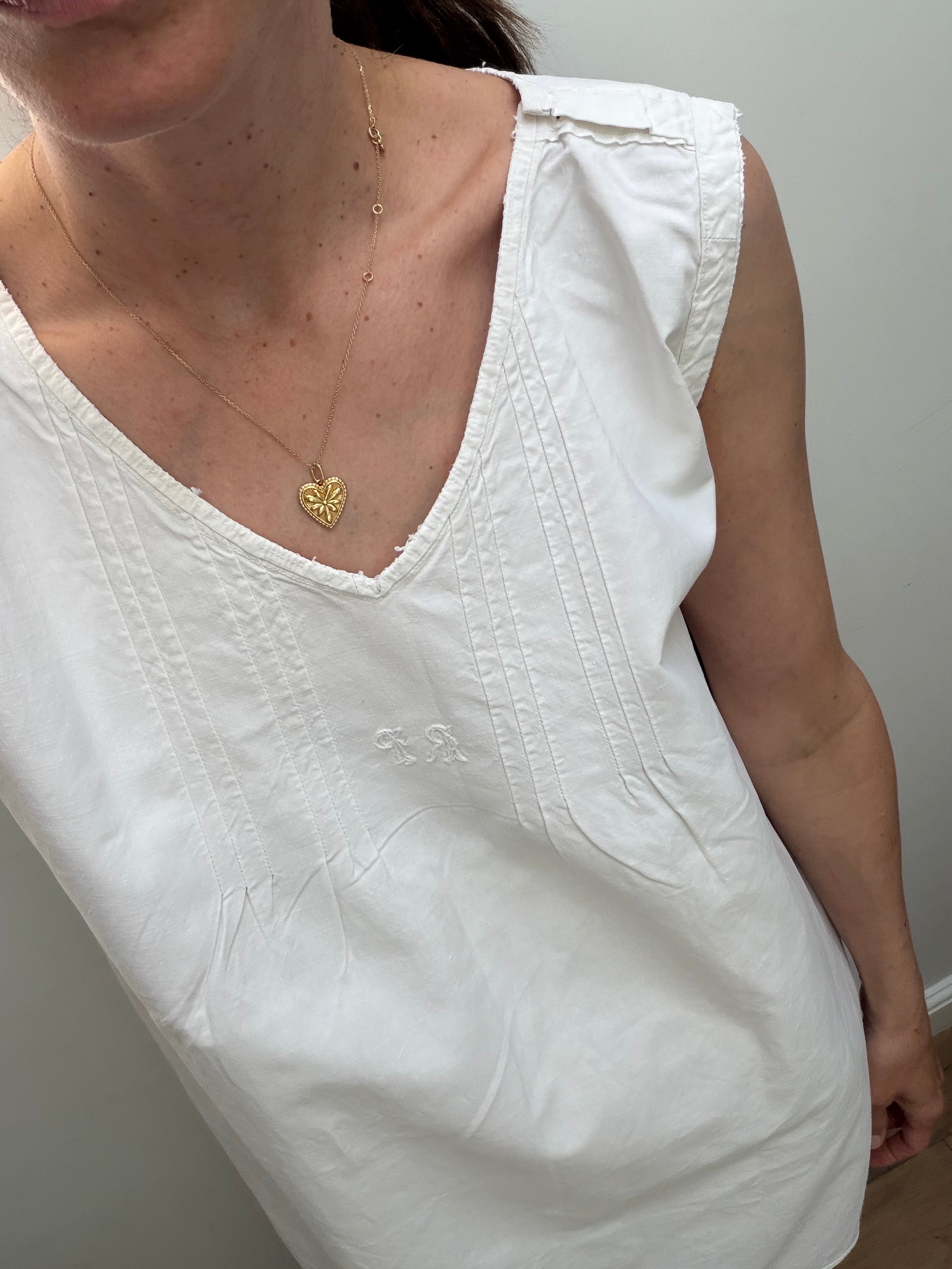 Antique white cotton nightgown