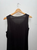 Two-Tone Silk Maxi Dress