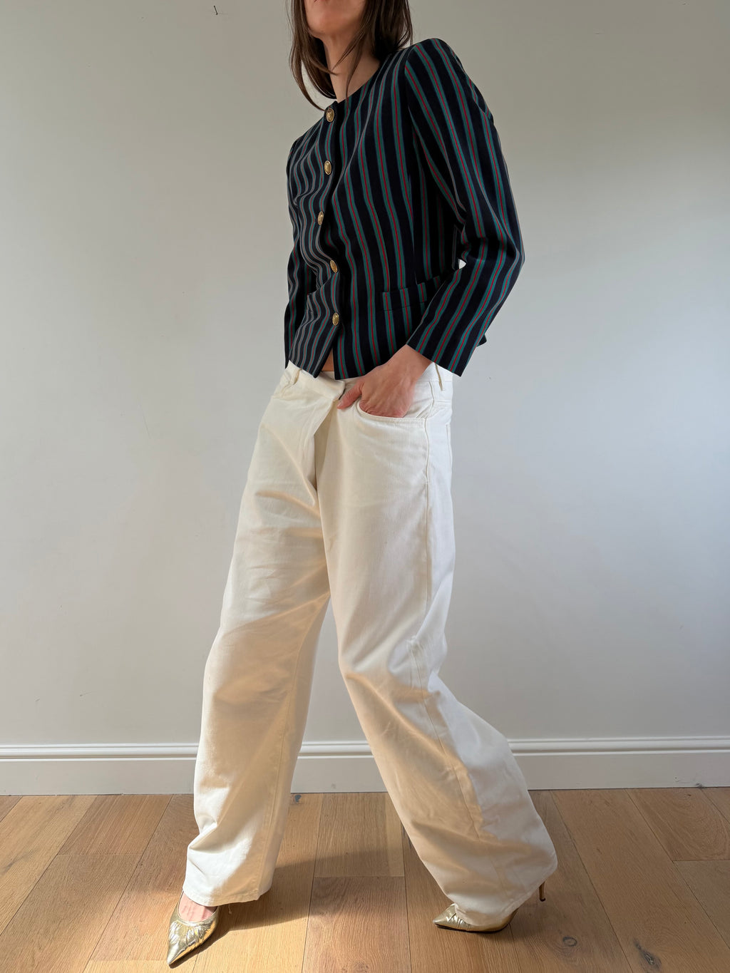 Wool Striped Blazer