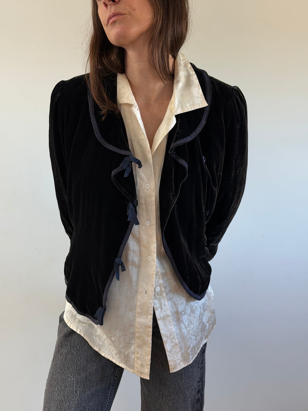 Jigsaw Silk Velvet Jacket