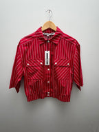 Alexander McQueen Red Striped Blouse