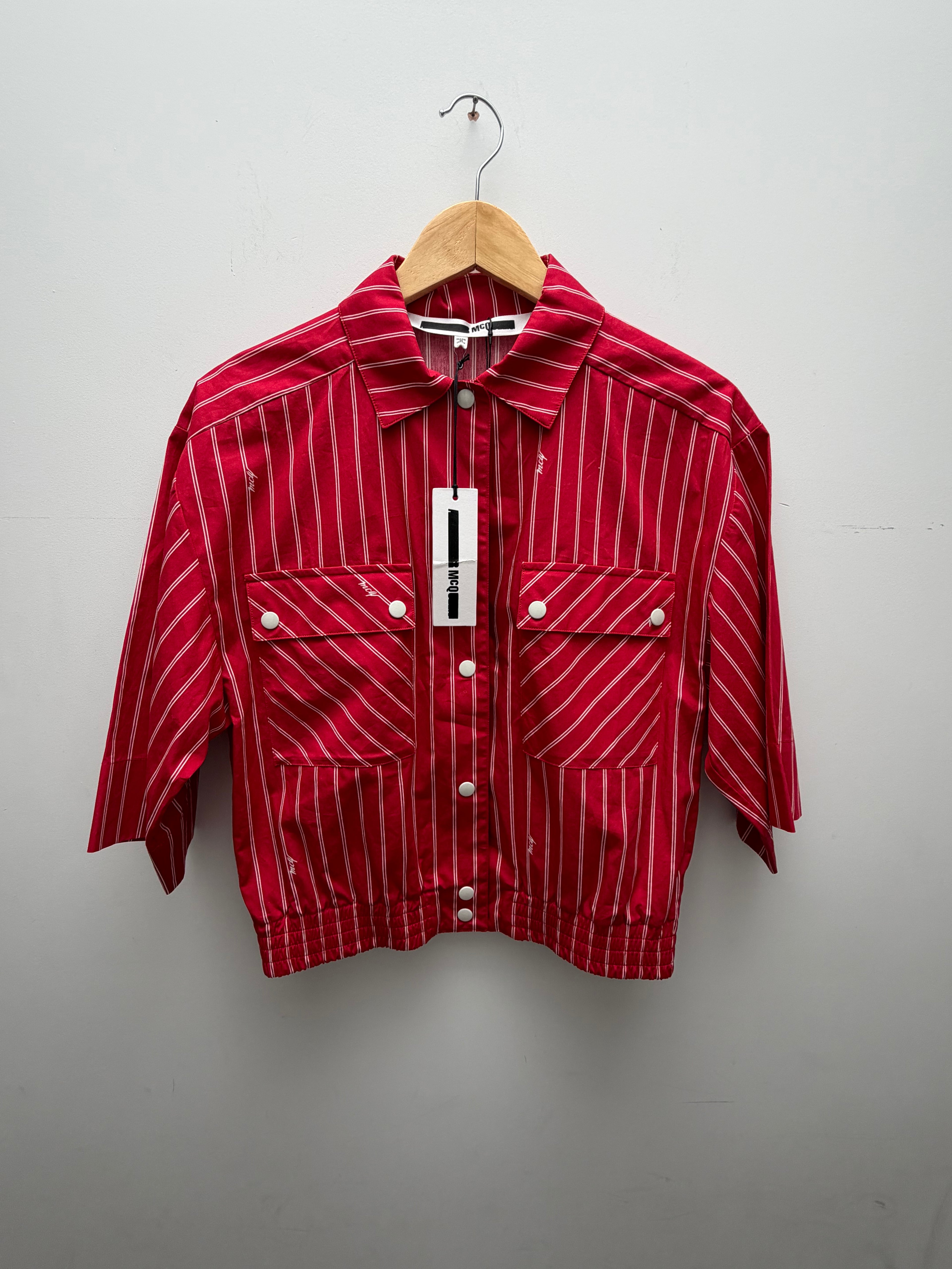 Alexander McQueen Red Striped Blouse