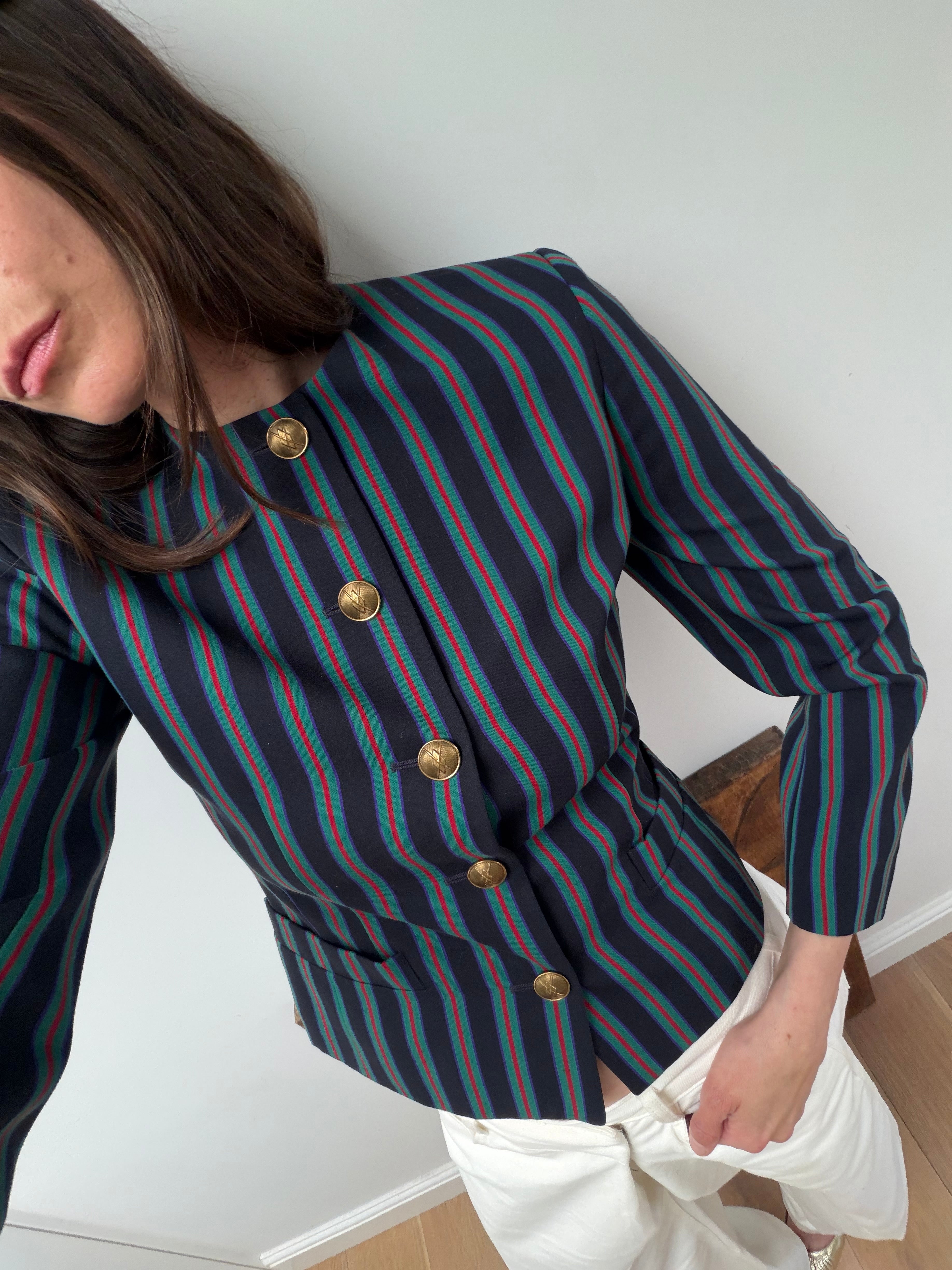 Wool Striped Blazer
