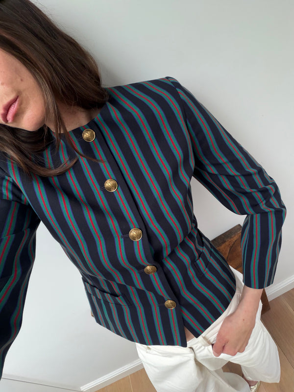 Wool Striped Blazer