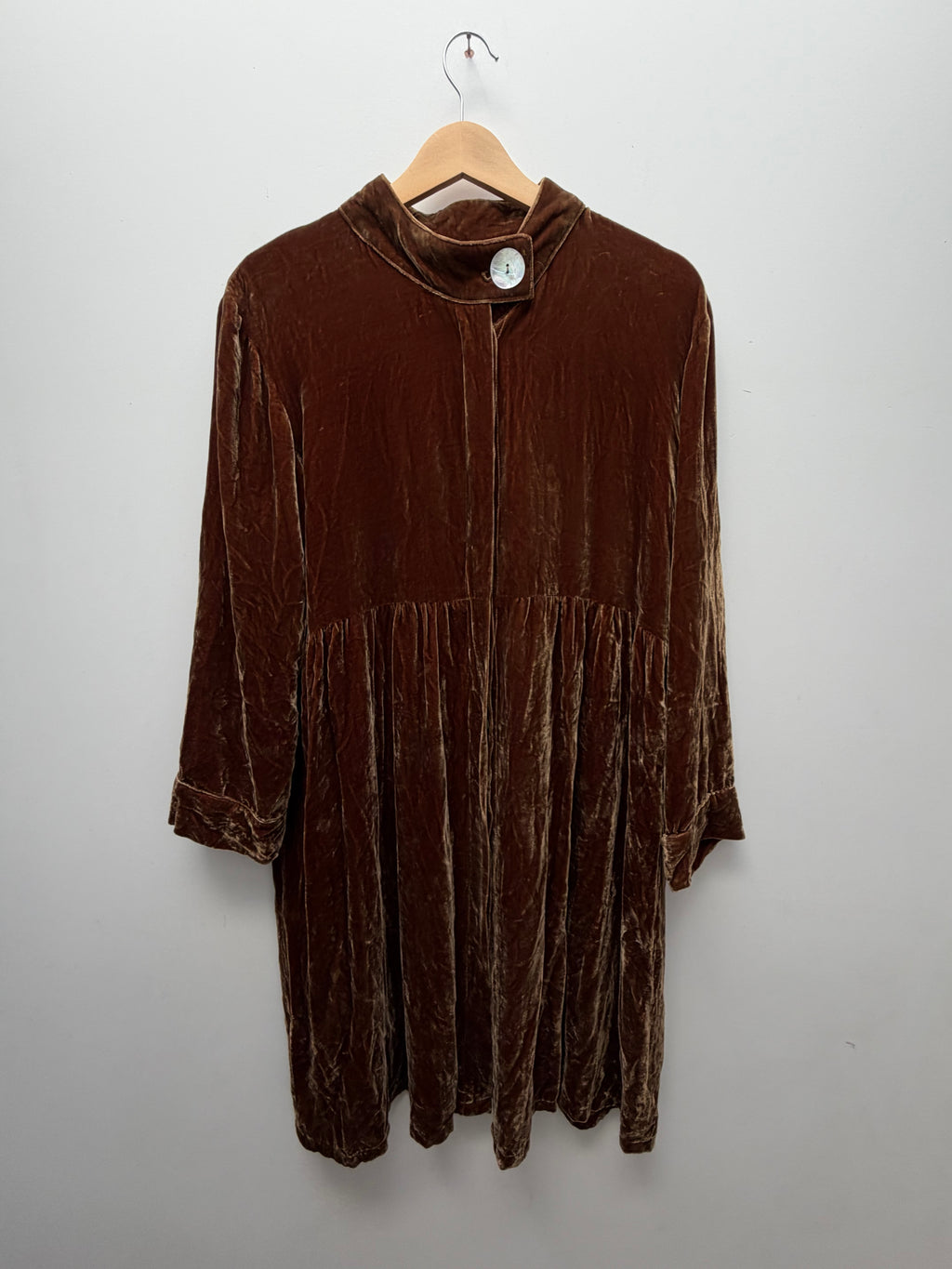 Silk Velvet Smock Dress