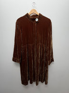 Silk Velvet Smock Dress