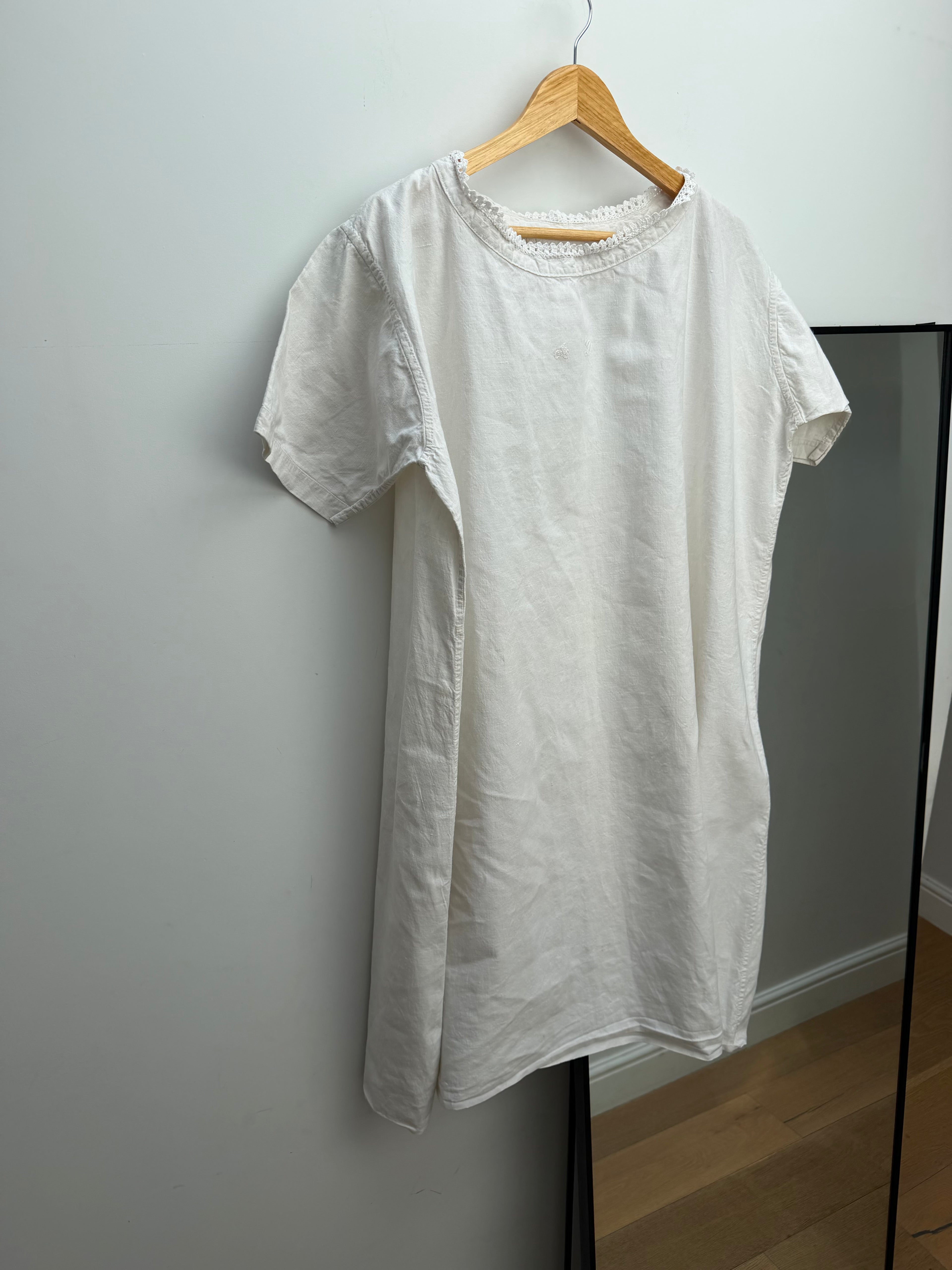 Antique white cotton nightgown