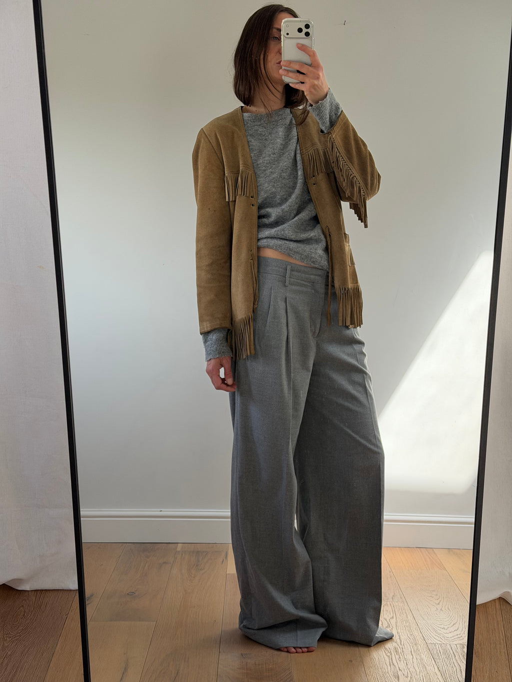 Suede Fringe Jacket