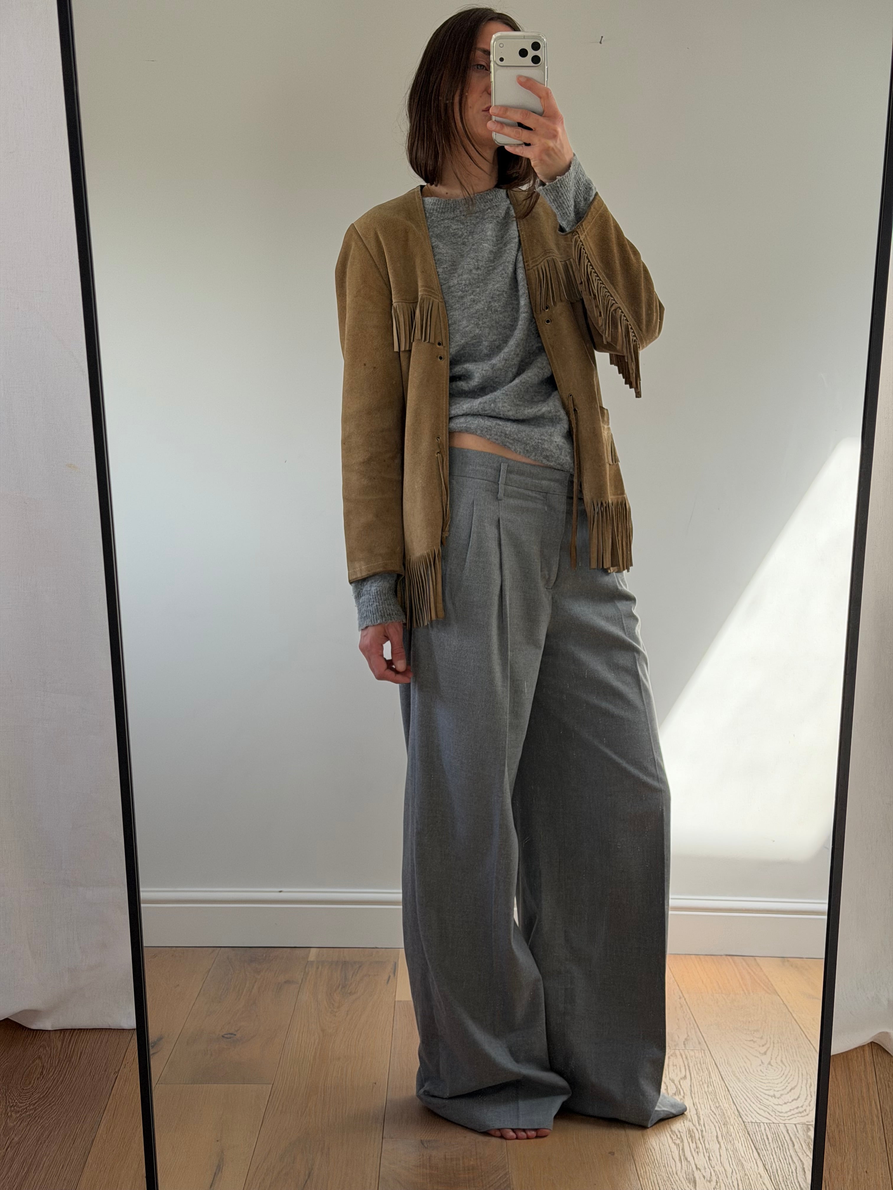 Suede Fringe Jacket