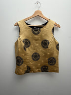 Gold Brocade Mandarin Top
