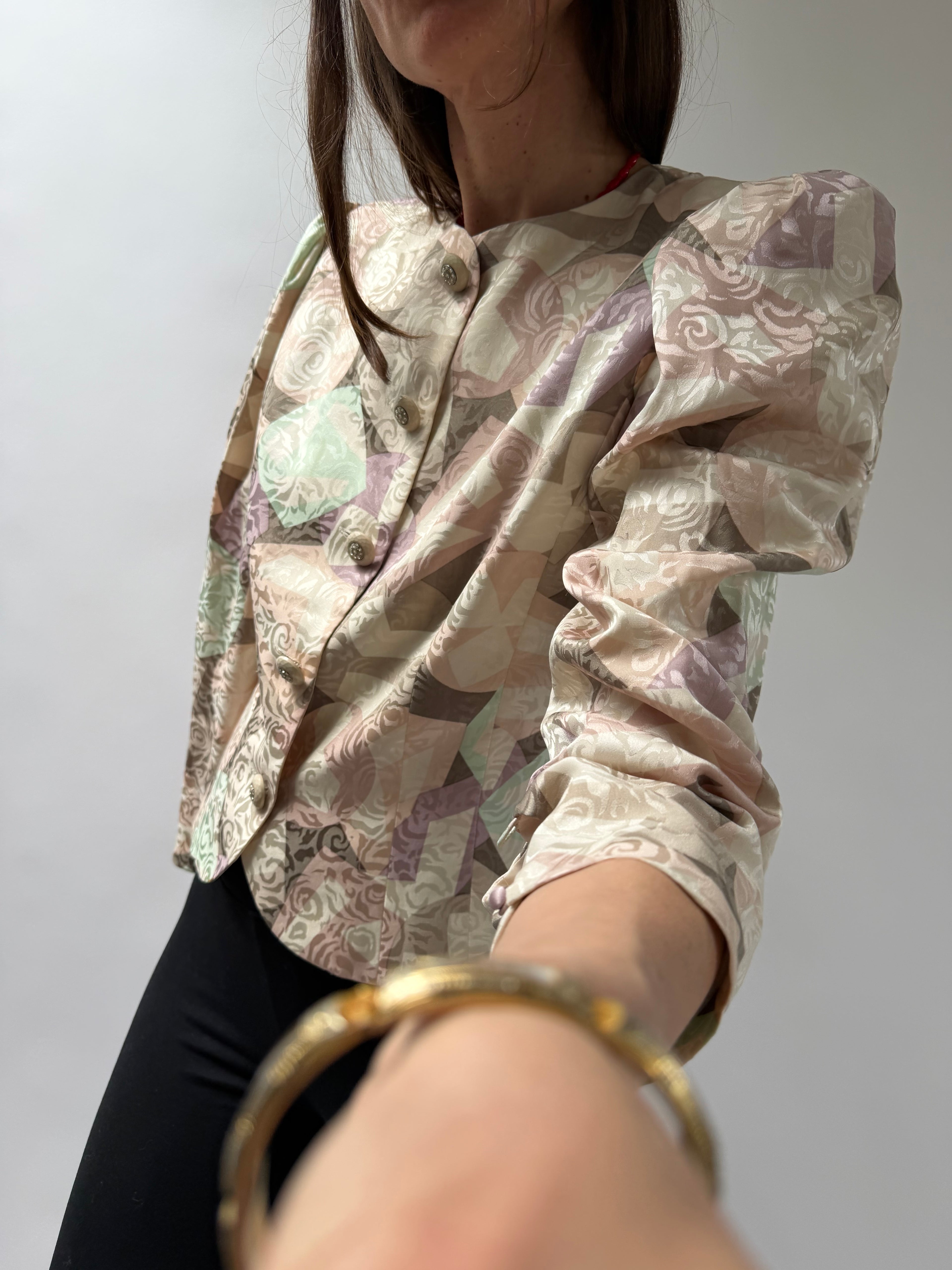 Vintage 80s Silk Blazer