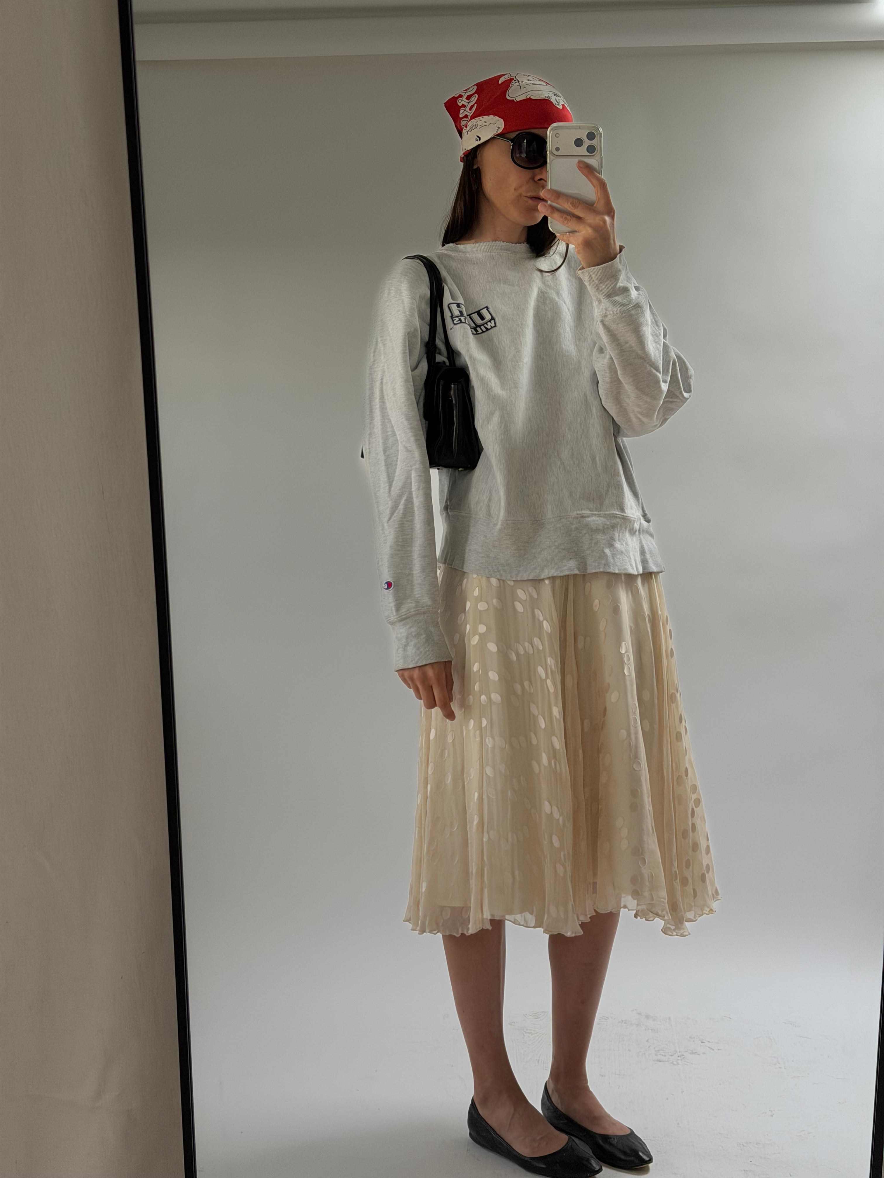 Silk Midi Skirt