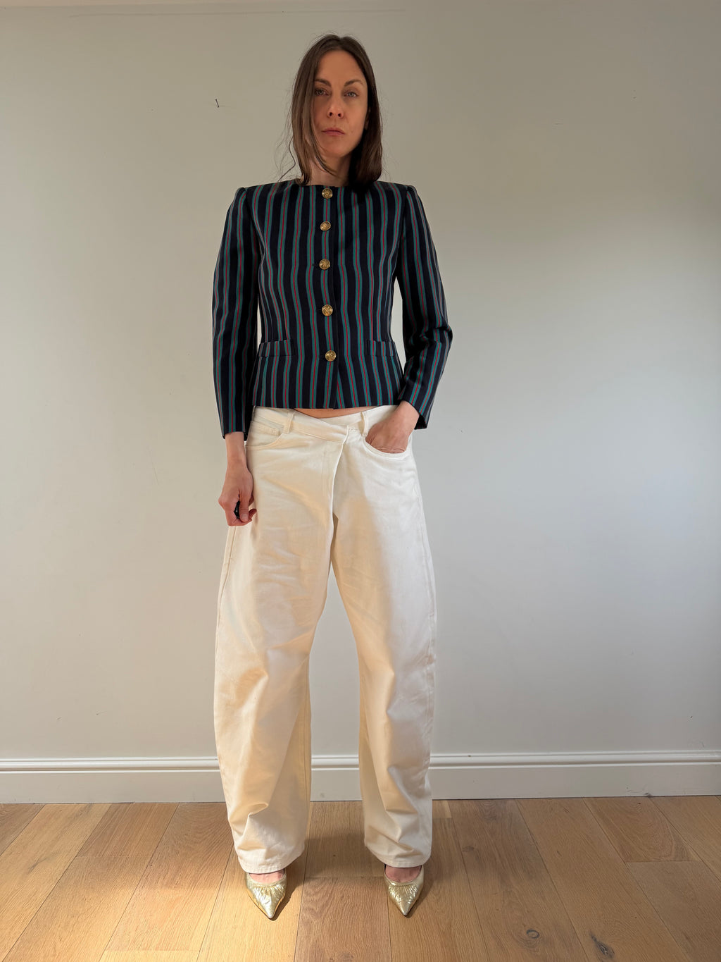 Wool Striped Blazer