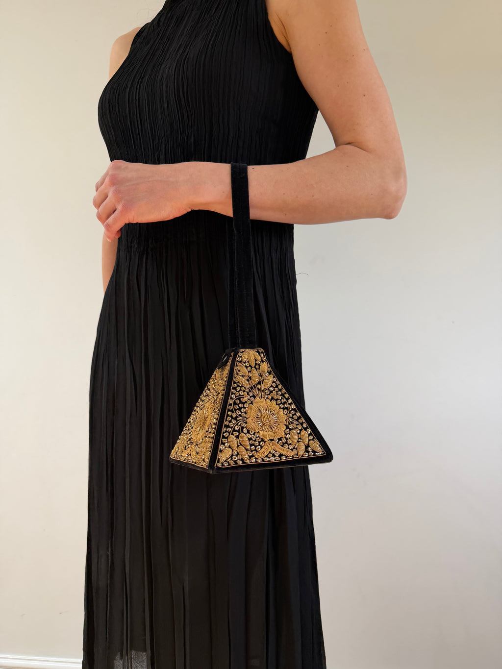 Embroidered Wrist Bag