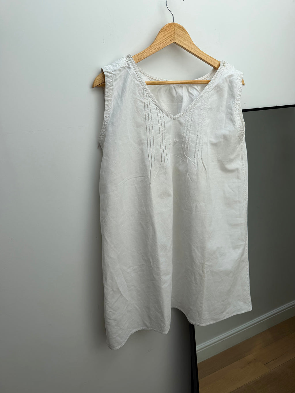 Antique white cotton nightgown