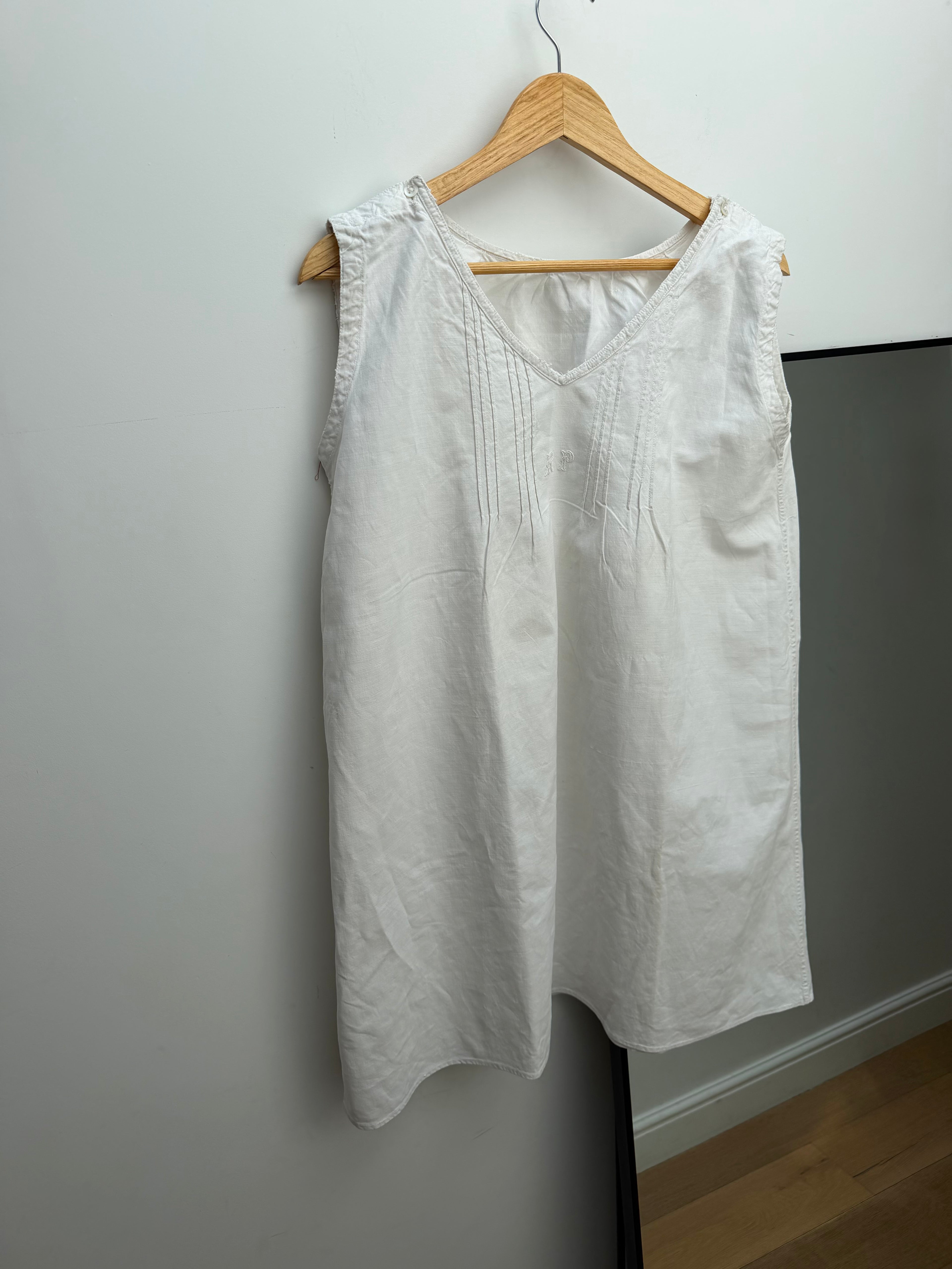 Antique white cotton nightgown