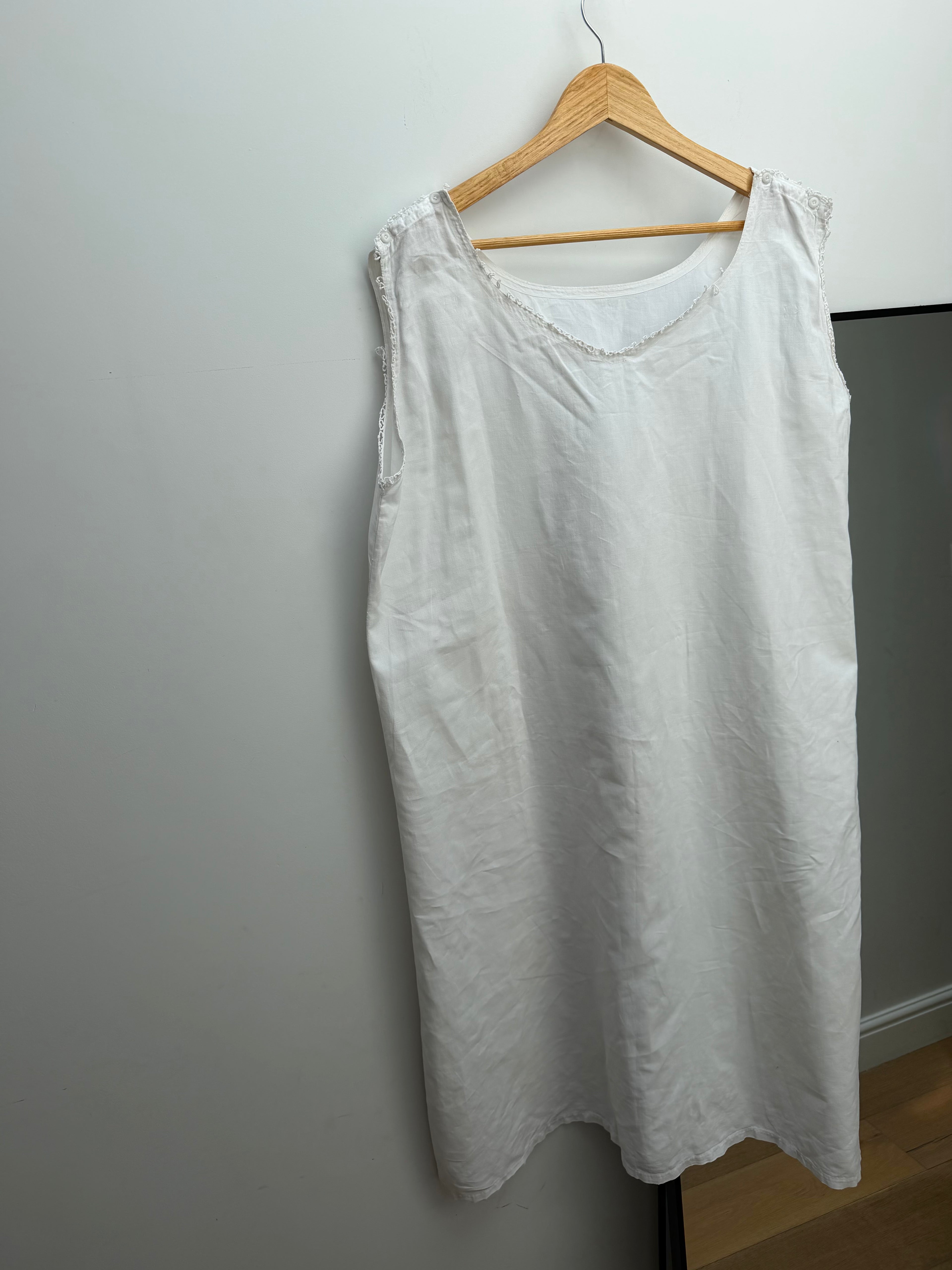 Antique white cotton nightgown