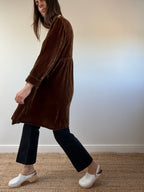 Silk Velvet Smock Dress