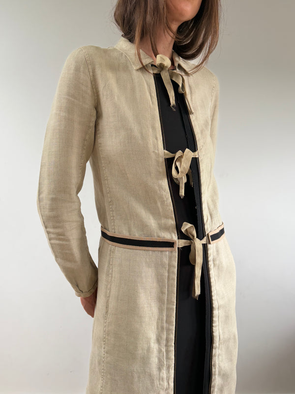 Prada Linen Long Jacket