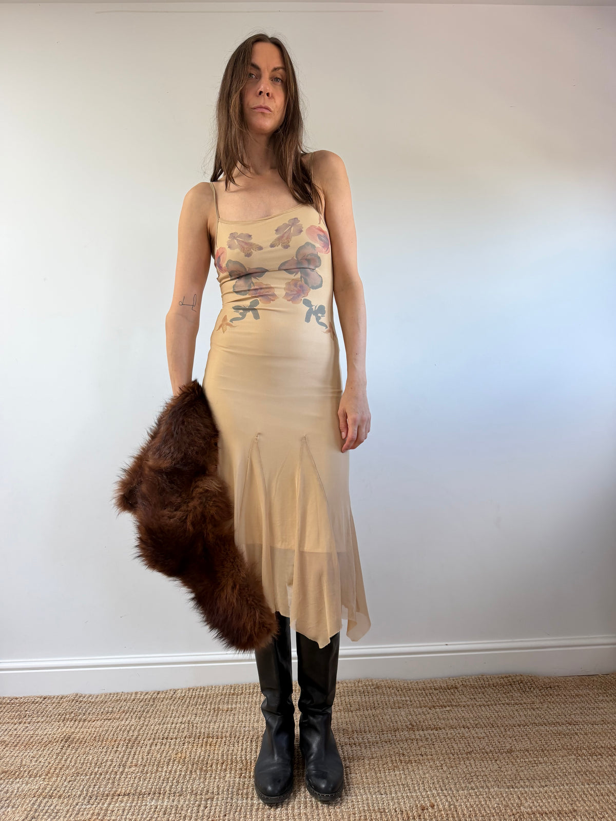 Mesh Print Dress