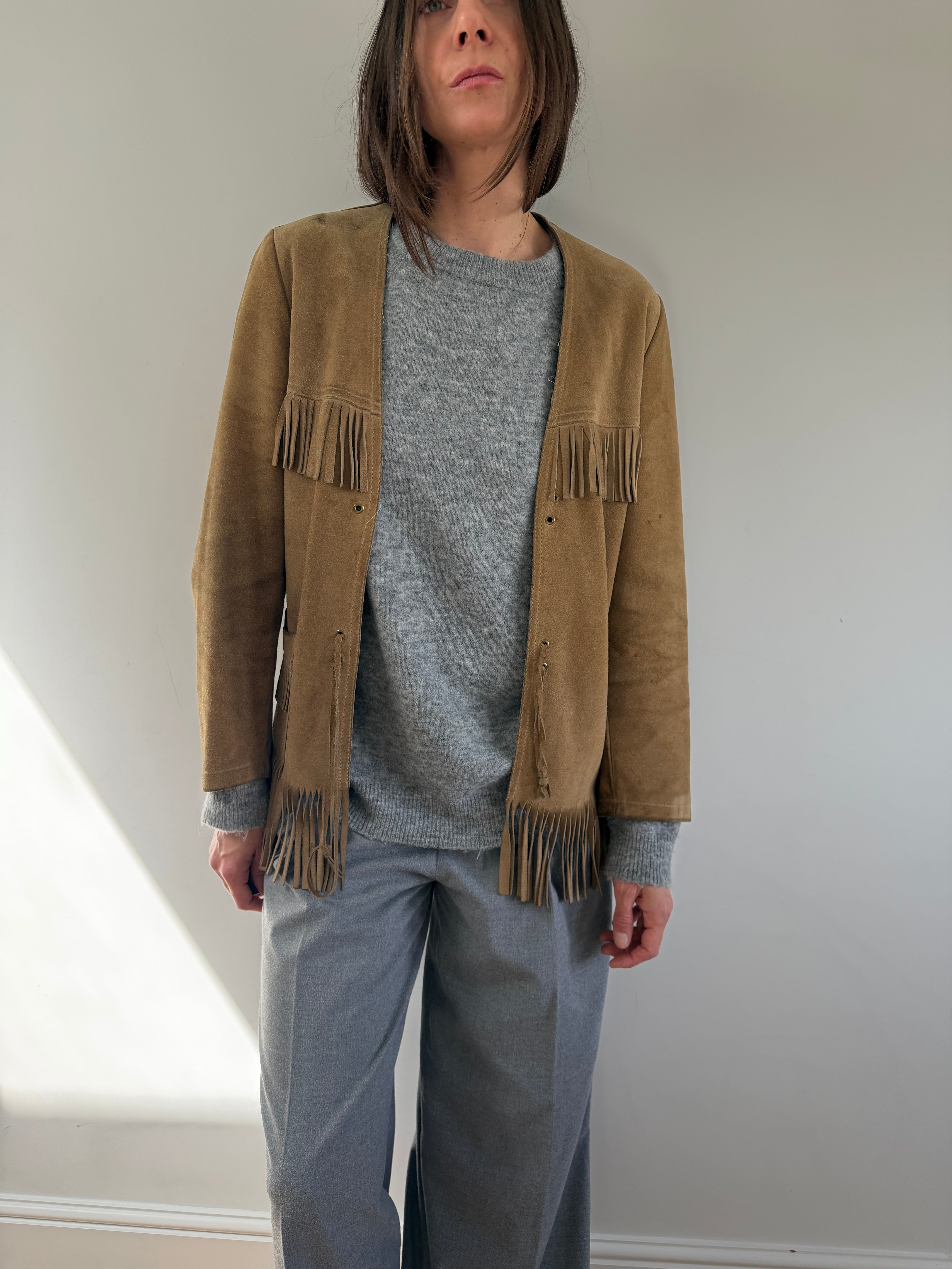 Suede Fringe Jacket