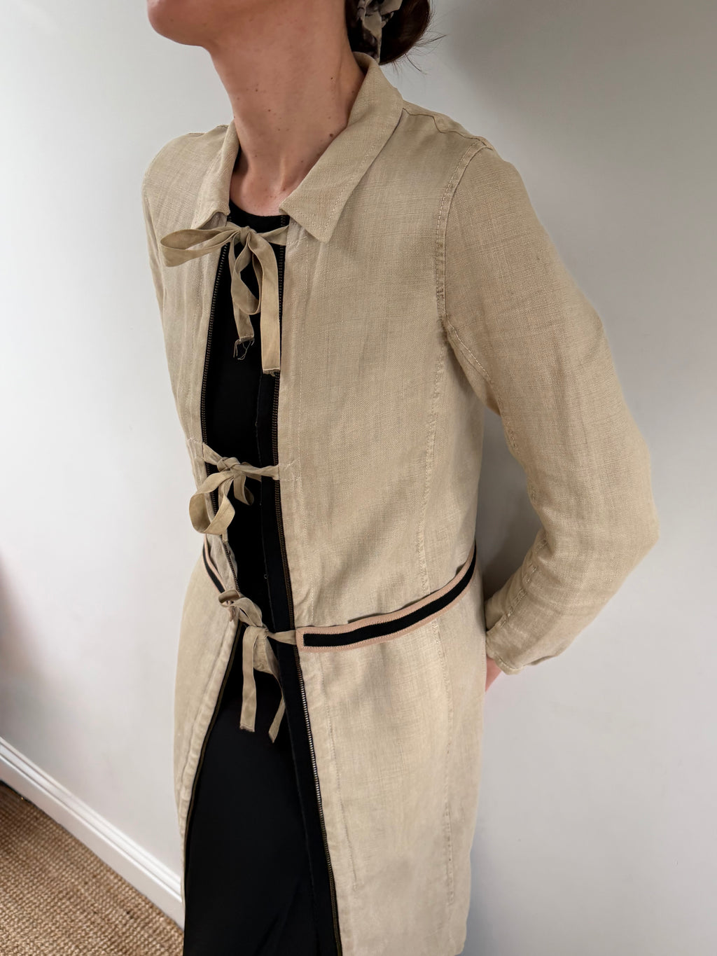 Prada Linen Long Jacket