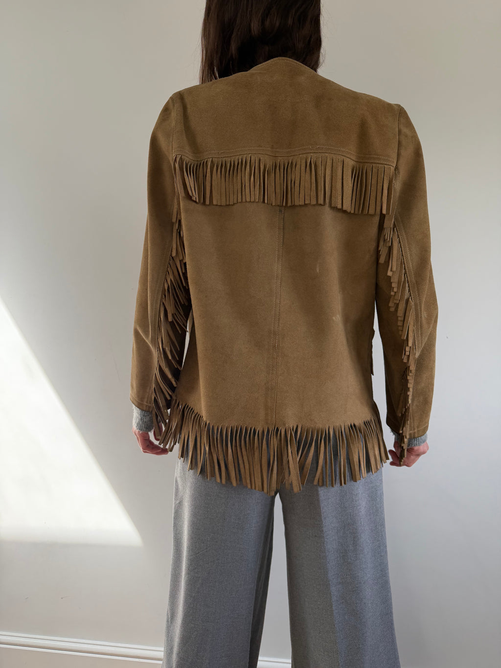 Suede Fringe Jacket