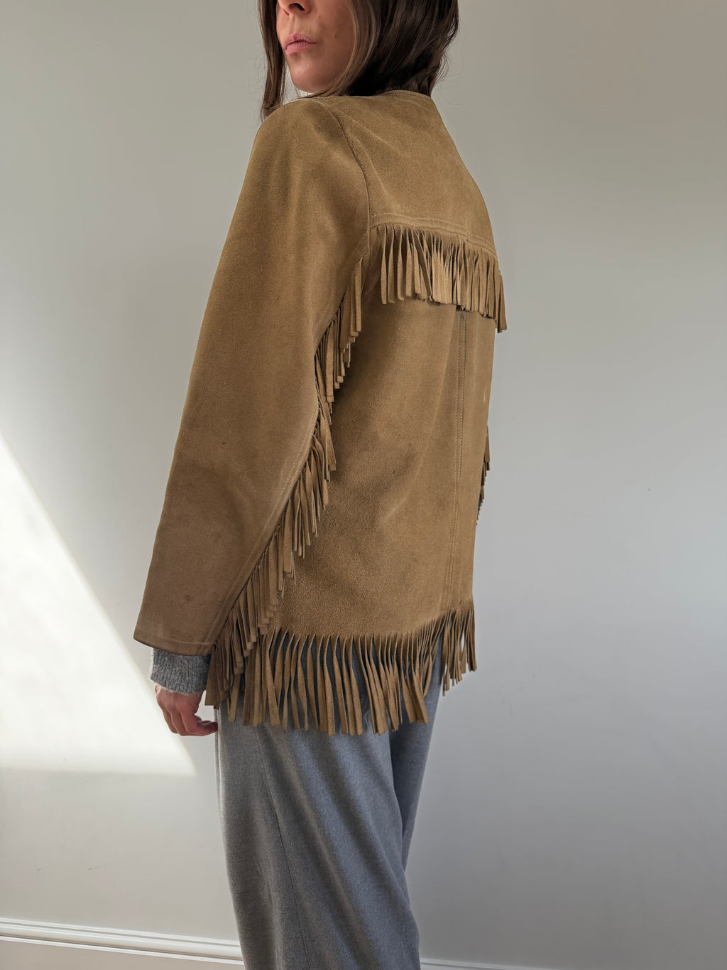 Suede Fringe Jacket