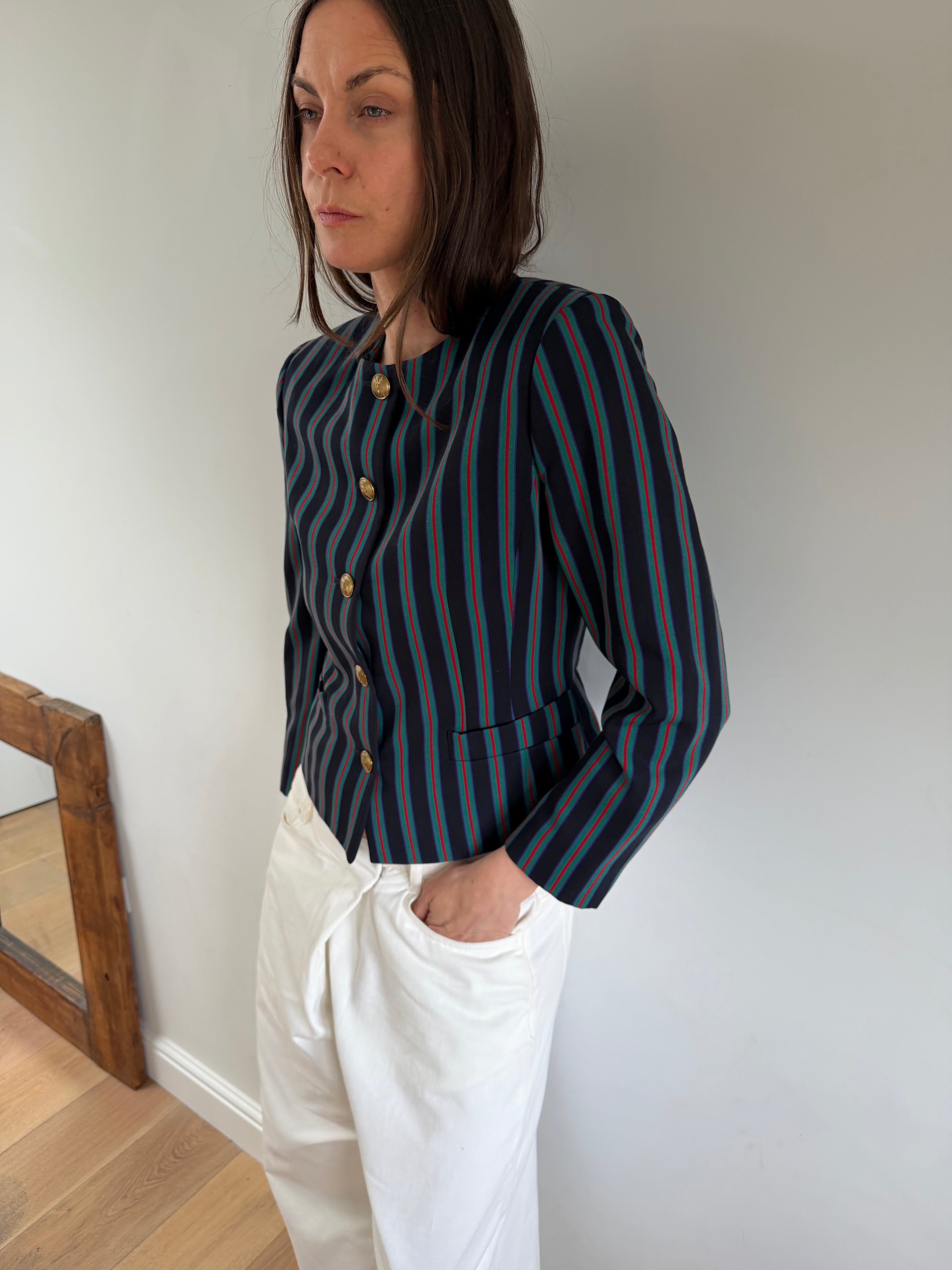 Wool Striped Blazer