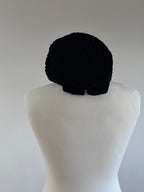 1940s Hat Black Velvet