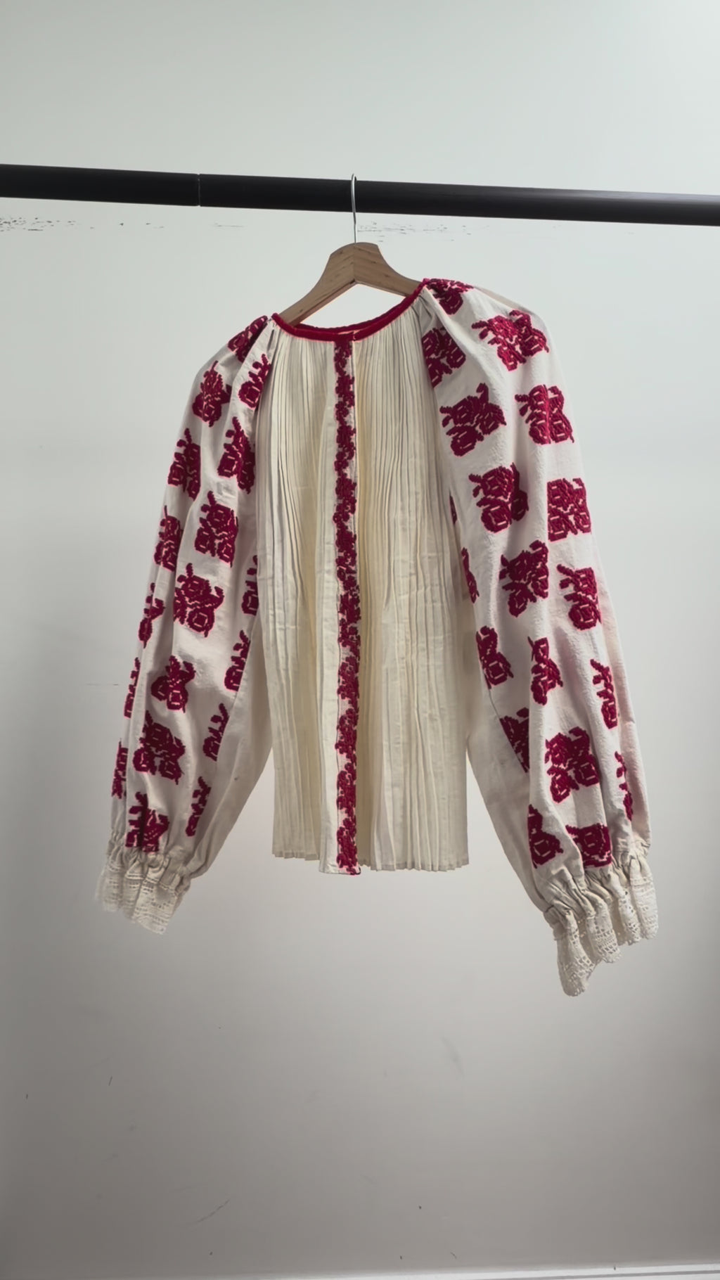 Antique Hungarian Embroidered Blouse